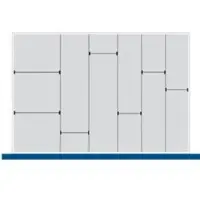 Bott Scheidings-/insteekwand assortiment, 5 scheidingswanden, 7 insteekwanden, voor serie Verso, voor fronthoogte schuiflade 175 mm, H 127 mm