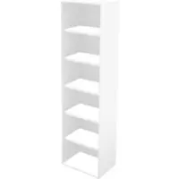 Schäfer Shop Boekenkast TETRIS WALL - 6 OH - B 600 x D 420 x H 2250mm - wit