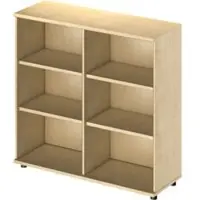 Schäfer Shop Open opzetkast TETRIS WOOD - B 1200 x D 421 x H 1160 mm - 3 OH - met glijders - ahorn decor