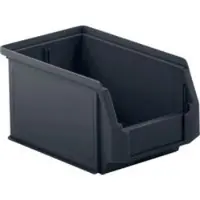 Ssi Magazijnbak LF 321 - gerecycleerde kunststof - L 343 x B 209 x H 145 mm - 7,5 l - ijzergrijs - 14 stuks