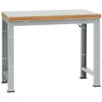 Manuflex werkbank Profi standaard, Tafelblad kunststof B 1250 x D 700, aluminium zilver