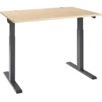 Schäfer Shop Bureau ERGO-T 2.0 - elektrisch in hoogte verstelbaar - B 1200 x D 800 x H 715-1205 mm - T-voet antraciet - ahorn decor - ons merk