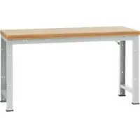 Manuflex werkbank Profi standaard, Tafelblad multiplex B 1750 x D 700, lichtgrijs