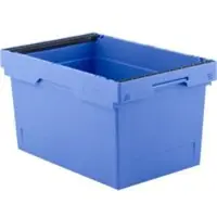 Ssi Nestbare en stapelbak KMB B 632 – polypropeen - met stapelbeugels - L 607 x B 399 x H 323mm - 56 L - blauw