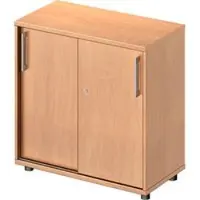 Schäfer Shop Schuifdeurkast TETRIS WOOD, 2 OH, B 800 x D 421 x H 800 mm, hoogte inclusief glijders, beuken decor