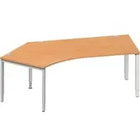 Schäfer Shop schuin bureau MODENA FLEX 135°, aanbouw links, B 2165 mm, beuk