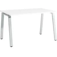 Schäfer Shop Bureautafel Start Off, A-poot, rechthoek, staal/hout, B 1200 x D 800 x H 735 mm, wit