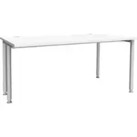 Schäfer Shop Bureautafel MODENA FLEX, breedte 1600 mm, aan een zijde ingekort, wit