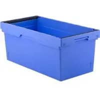 Ssi Nestbare en stapelbak KMB B 632 – polypropeen - met stapelbeugels - L 807 x B 399x H 323 mm - 74 L - blauw