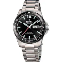 Festina Analoog horloge '- Watch Calendario Titanium - Quartz watch movement - Watch case width: 43 mm' zwart