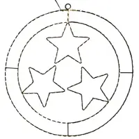 Svenska Living LED Kersthanger ring sterren zwart 50cm zwart Metaal Kersthanger