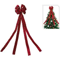 Usorteret Piek kerstboom | | 130 cm (Strik, Rood)