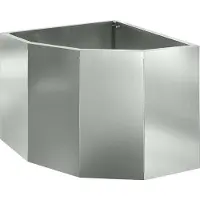 vidaXL Hoek Plantenbak zilver 45 x 45 x 35 cm Verzinkt staal
