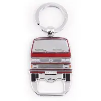 Brisa VW Collection - Volkswagen sleutelhanger accessoire sleutelhanger met bierflesopener in T3 Bulli Bus design (wit)