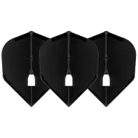 L-Style Champagne Flight L3 Shape Solid Black - Dart Flights