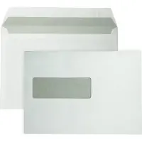 DULA EA5 Enveloppen - Venster links -156 x 220 mm - 250 stuks - Wit - Zelfklevend met plakstrip - 80 gram -