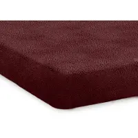 Eleganzzz Hoeslaken Teddy Pluche 35cm Hoekhoogte - bordeaux 160x200cm