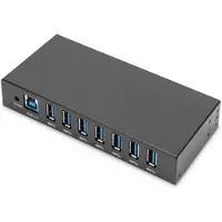 Digitus Industriële 7-poorts USB 3.0 SuperSpeed actieve hub/concentrator, metalen constructie, DIN-rail