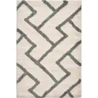 Beliani GARHI - Badmat - Beige/Grijs - 60 x 90 cm - Stof