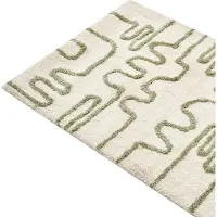 Beliani DAHARL - Badmat - Beige/Groen - 60 x 90 cm - Stof