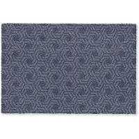 MuchoWow Deurmat 60x40 cm - Droogloopmat Patroon - Blauw - Geometrisch - Mat voor binnen - Schoonloopmat - Deurmatten met print - Inloopmat
