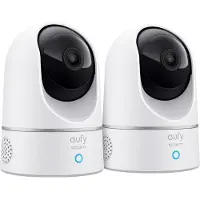 Eufy 2 x by Anker 2K Indoor Camera - Zwart en wit,Bundelvoordeel