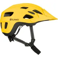 Summit Fietshelm - met LED verlichting - Verstelbaar 55-59 cm- Geel