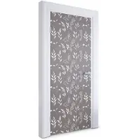 Wallfluent Deursticker - Bladpatroon Deurbehang Sticker - 95 x 205 cm - Grijs Deurbehang - Moderne Deur Sticker - Natuur Deurposter - Deursticker voor de Keuken - Deur plakfolie