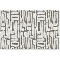 MuchoWow Deurmat 60x40 cm - Droogloopmat Donker - Wit - Abstract - Mat voor binnen - Schoonloopmat - Deurmatten met print - Inloopmat