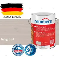 Remmers HK-Lazuur 3in1 Telegrijs 4 2,5L – Premium Houtbeschermingsbeits voor Buiten – Oplosmiddelhoudend – UV- & Vochtwerend – Impregneer, Grondlaag & Beits in Eén