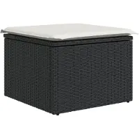 vidaXL Tuinbank Set 6 st Zwart en Crème poly rattan