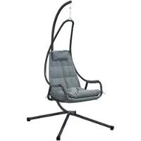 vidaXL Hangende ei-stoel Antraciet 94 x 107 x 196,5 cm Staal