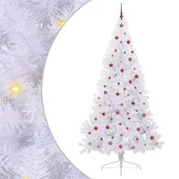 vidaXL Kunstkerstboom met 300 LED Wit 240 cm PVC en Staal