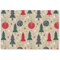 MuchoWow Deurmat 60x40 cm - Droogloopmat Illustratie - Kerst - Sterren - Mat voor binnen - Schoonloopmat - Deurmatten met print - Inloopmat