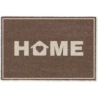 MuchoWow Deurmat 60x40 cm - Droogloopmat Home - Collectie - Bruin - Mat voor binnen - Schoonloopmat - Deurmatten met print - Inloopmat