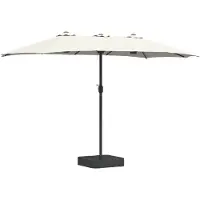 vidaXL Tuinparasol Zand 385 x 209 x 244 cm Polyester en Staal