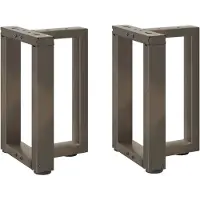 vidaXL Salontafelpoten 2 st T-vormig 38x25x(42-43) cm staal naturel