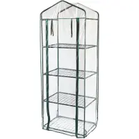 Monster Mini broeikas - 4 verdiepingen - plastic hoes waterdicht - 69x49x162 cm - kleine kweekkas - licht gewicht - gratis troffel