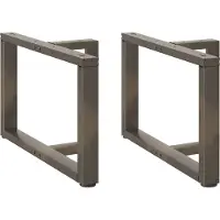vidaXL Salontafelpoten 2 st T-vormig 70x25x(42-43) cm staal naturel