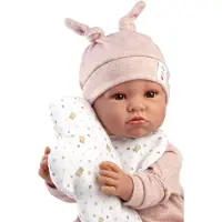 Llorens babypop Luna bruine ogen met geluid en kleding 44 cm