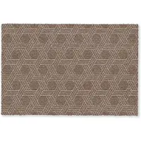MuchoWow Deurmat 60x40 cm - Droogloopmat Bruin - Lijnen - Patroon - Mat voor binnen - Schoonloopmat - Deurmatten met print - Inloopmat