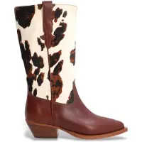 Alpe Dames Bruine Western Leren Laarzen (38), Leer, 3 tot 5 cm, Geen, Casual 554674