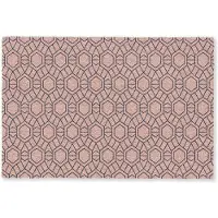 MuchoWow Deurmat 90x60 cm - Droogloopmat Strak - Patroon - Roze - Donkerblauw - Mat voor binnen - Schoonloopmat - Deurmatten met print - Inloopmat