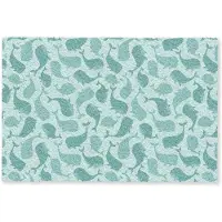 MuchoWow Deurmat 90x60 cm - Droogloopmat Zee - Dieren - Blauwe vinvis - Mat voor binnen - Schoonloopmat - Deurmatten met print - Inloopmat
