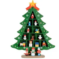 Springos Kerstfiguur - Kerstboom - Kerstversiering - Hout - 28 cm