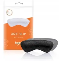 Kaps Anti Slip Zwarte Leren Hielkussentjes - Anti-wrijving