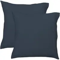 Matt & Rose Set Kussenslopen Pauw Blauw - (2x) 65 x 65 cm - Mousseline Katoen