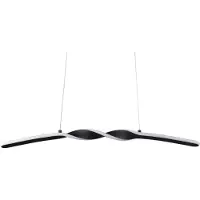 Reality Hanglamp Ginko, zwart, Woon-/ Eetkamer, metaal, Modern