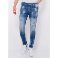 Local Fanatic Ripped stonewashed jeans slim fit