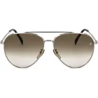David Beckham 1102FS heren zonnebril, pilotenmodel, metalen frame